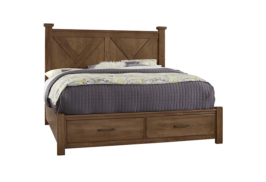 Cool Rustic Queen Storage Bed by Artisan & Post at Esprit Decor Home Furnishings